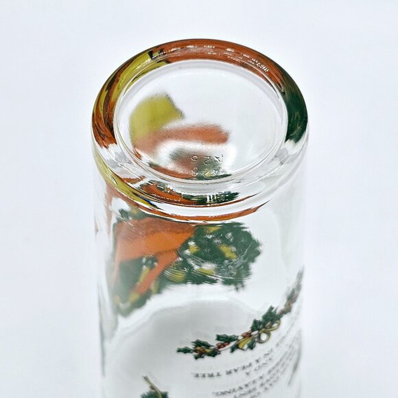 6th Day Drinking Glass from 12 Days of Christmas Set 5.5" TS &T Indiana Glass - Picture 6 of 10